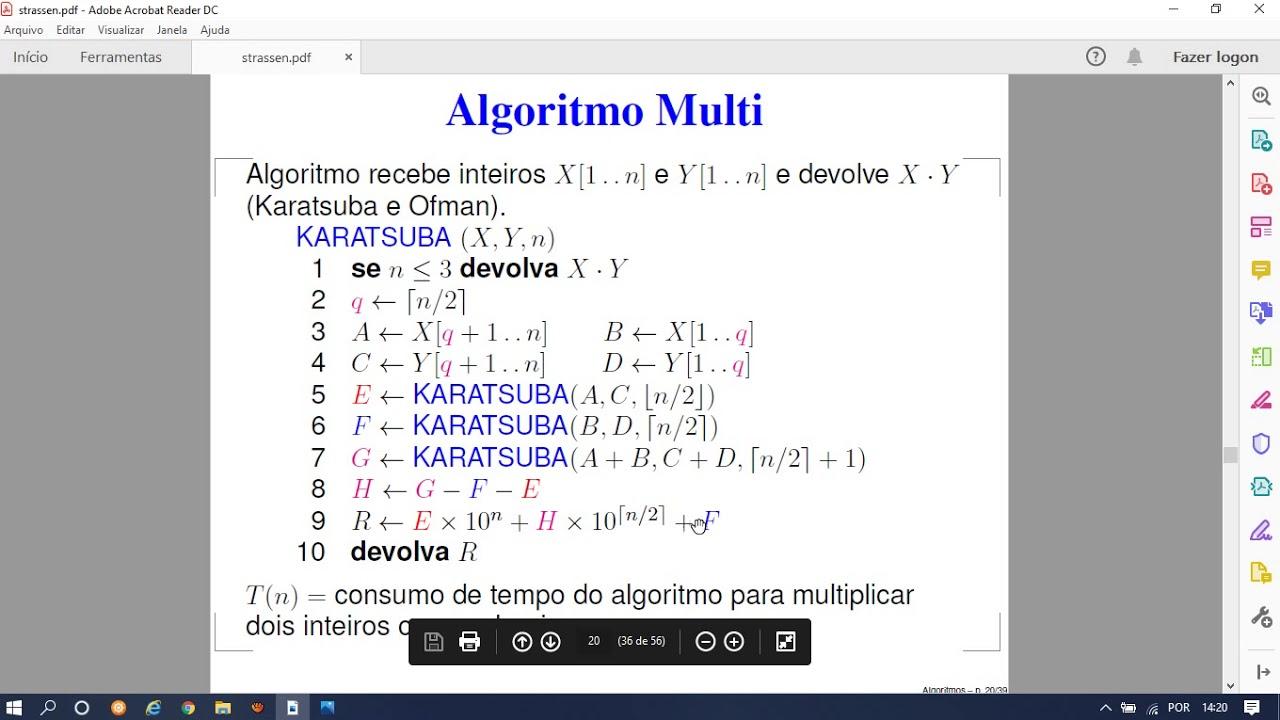 explicación del algoritmo karatsuba
