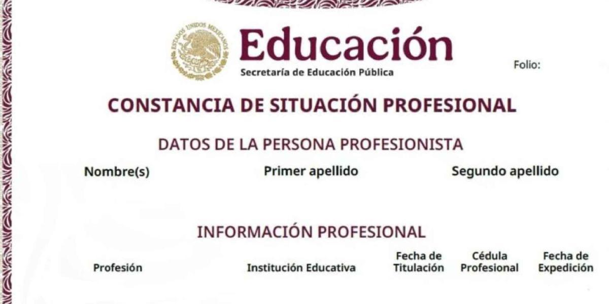 constancia de situación profesional