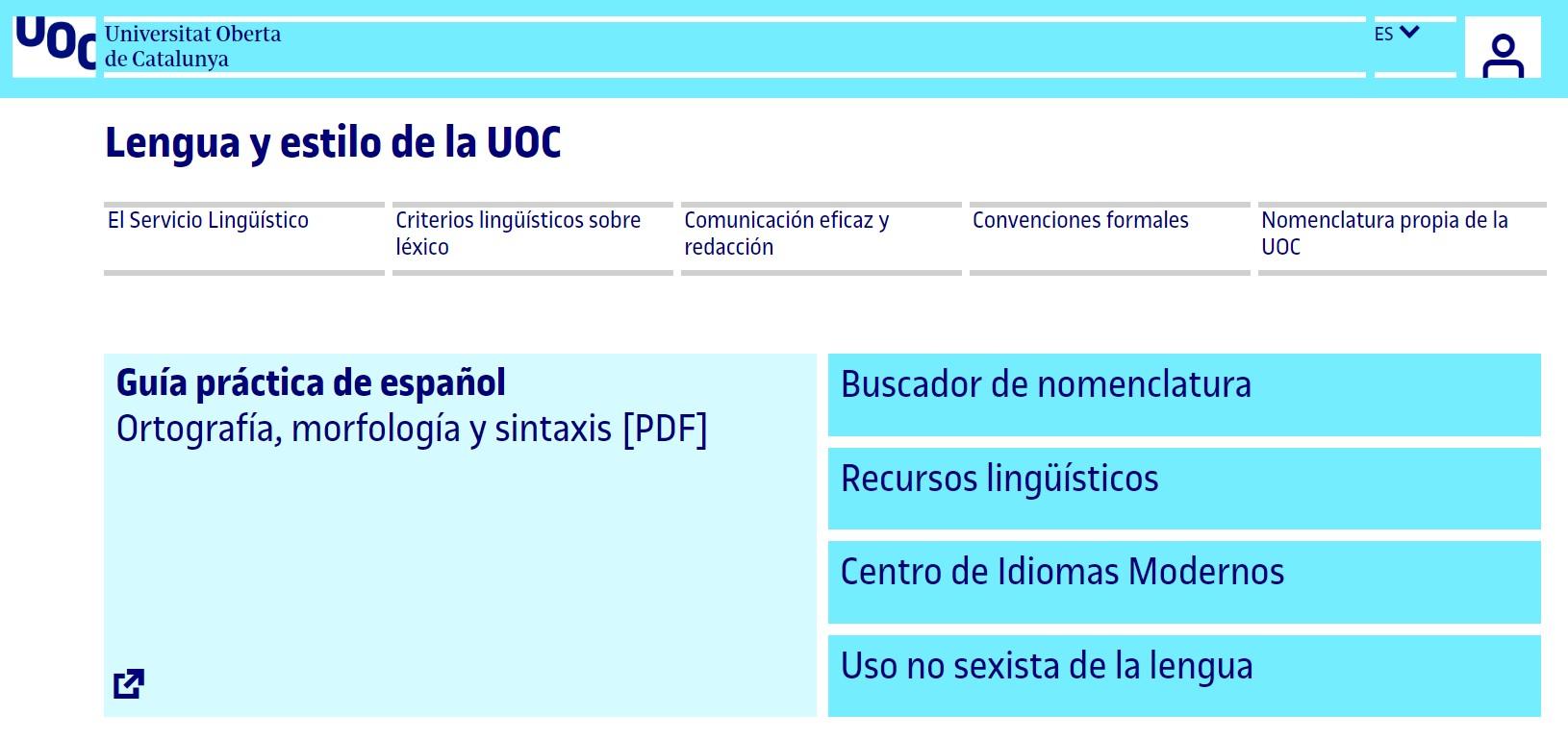 nomenclatura de la UOC