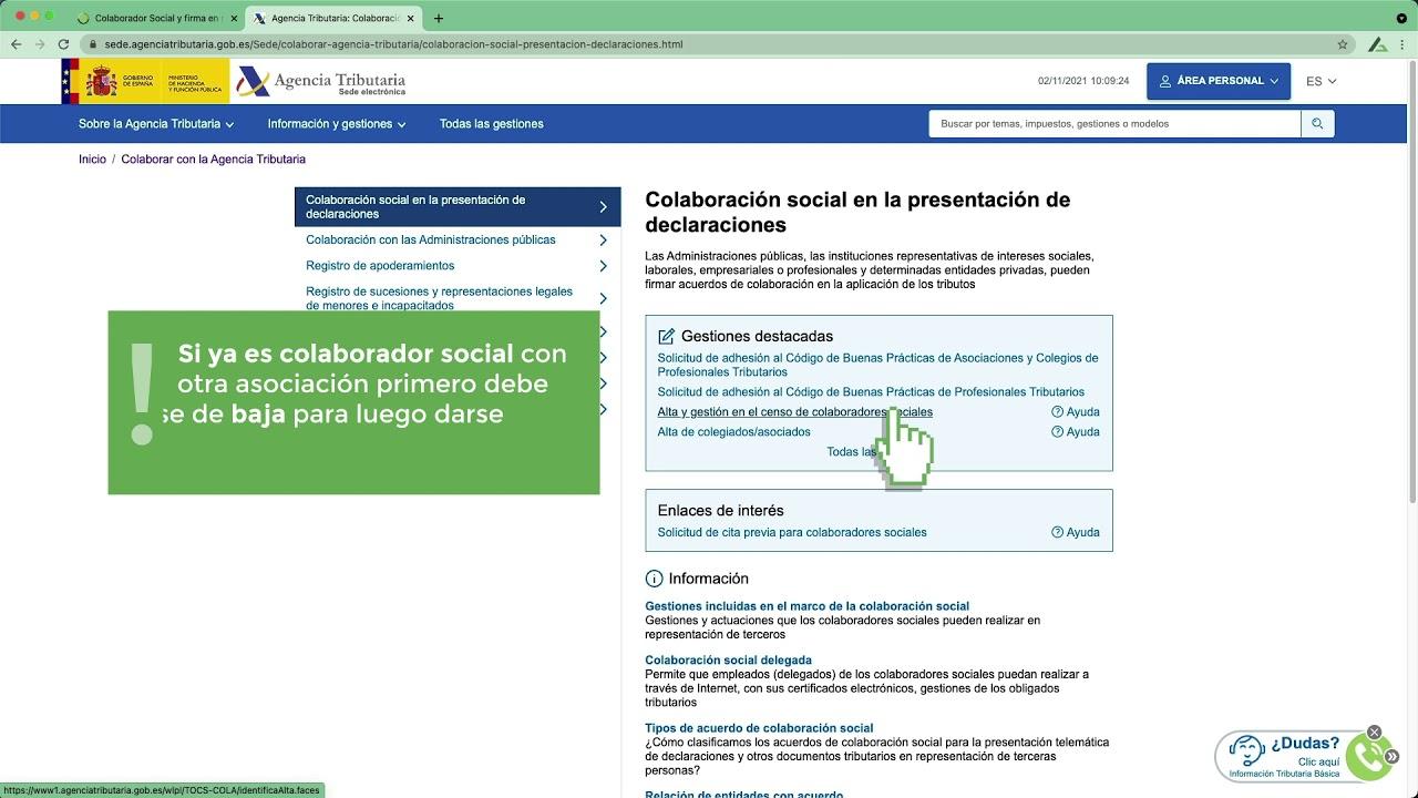 Colaborar con la Agencia Tributaria Colaborar con la Agencia Tributaria