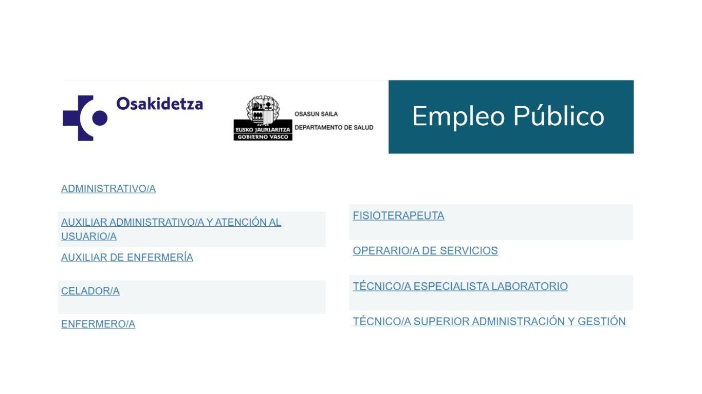 OPE Osakidetza concursos de méritos OPE Osakidetza concursos de méritos