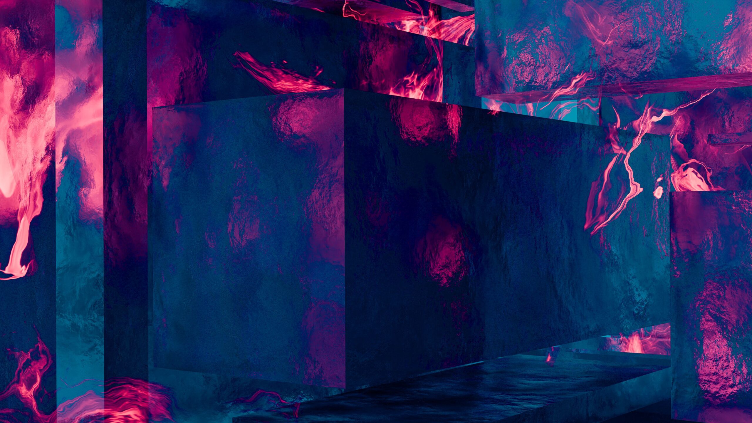 Diseño abstracto 3D con colores neón y formas geométricas, evocando la estructura inusual de los lenguajes raros. Diseño abstracto 3D con colores neón y formas geométricas, evocando la estructura inusual de los lenguajes raros.